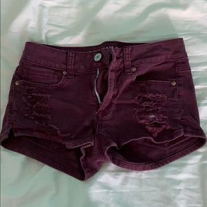 American Eagle Burgundy Shorts